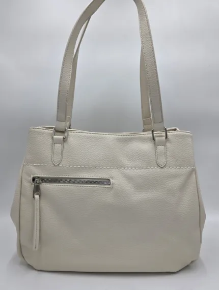 Чанта от еко кожа в екрю