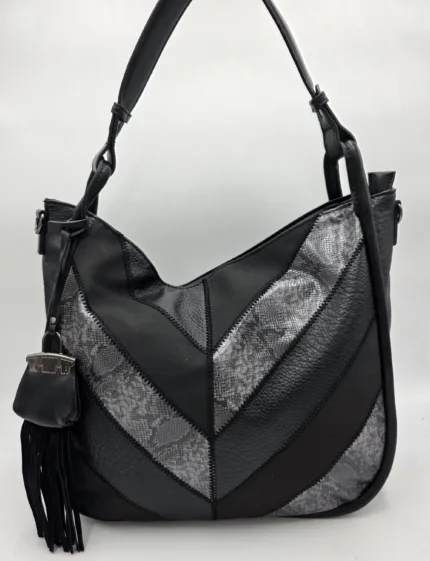 Чанта от еко кожа в черно