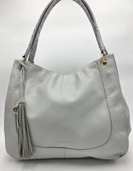 Чанта от еко кожа в светло сиво